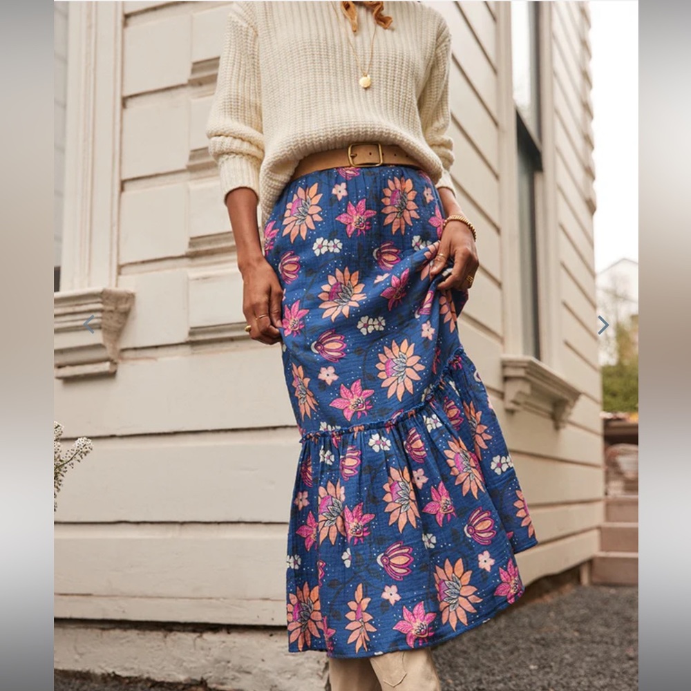 Marine Layer Corinne Doublecloth Midi Skirt